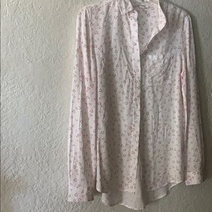 Beach Lunch Lounge Heart Button Up